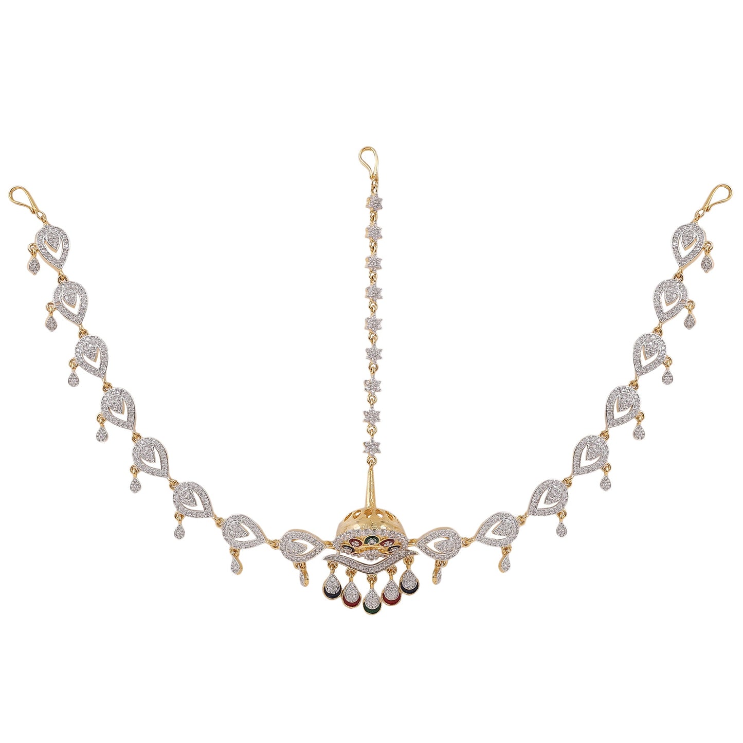 Opal Touch - AD Minakari Borla (Matha Patti) - Intricate Headpiece | Opal Touch - Matha Patti