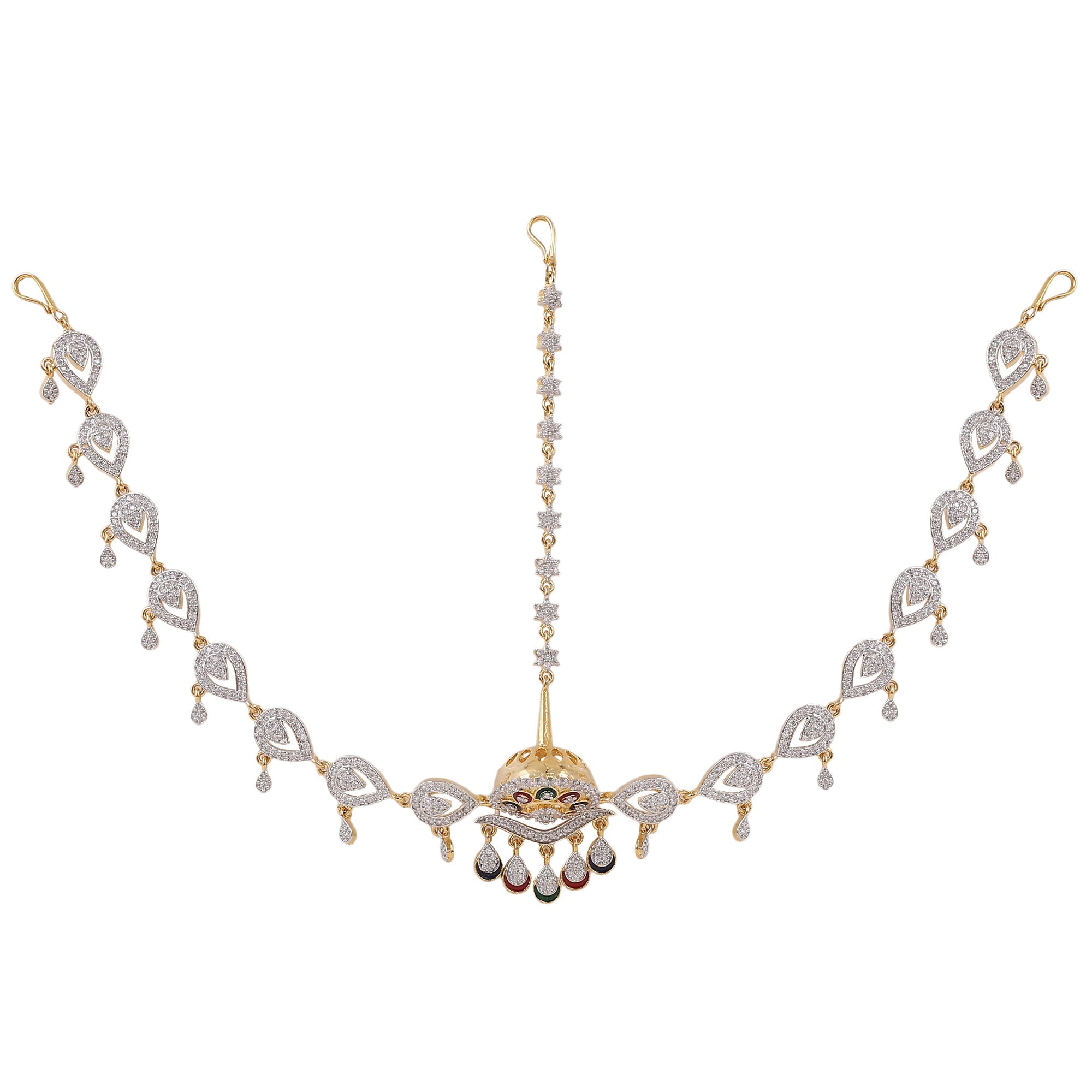 Opal Touch - AD Minakari Borla (Matha Patti) - Intricate Headpiece | Opal Touch - Matha Patti