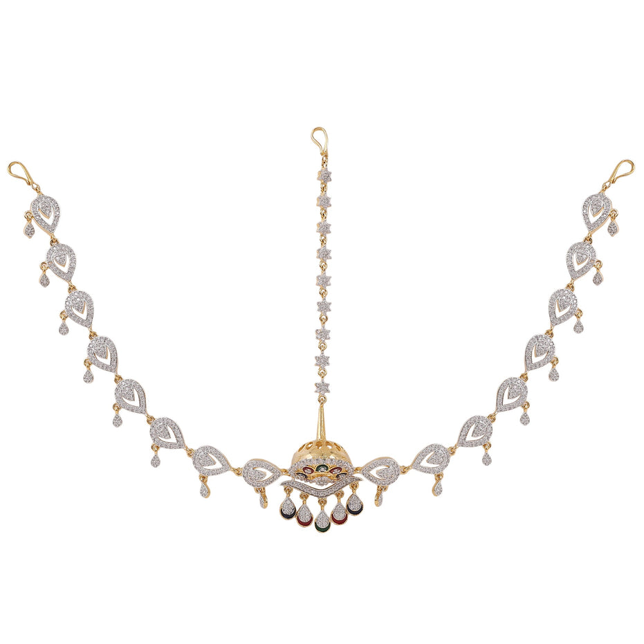 Opal Touch - AD Minakari Borla (Matha Patti) - Intricate Headpiece | Opal Touch - Matha Patti