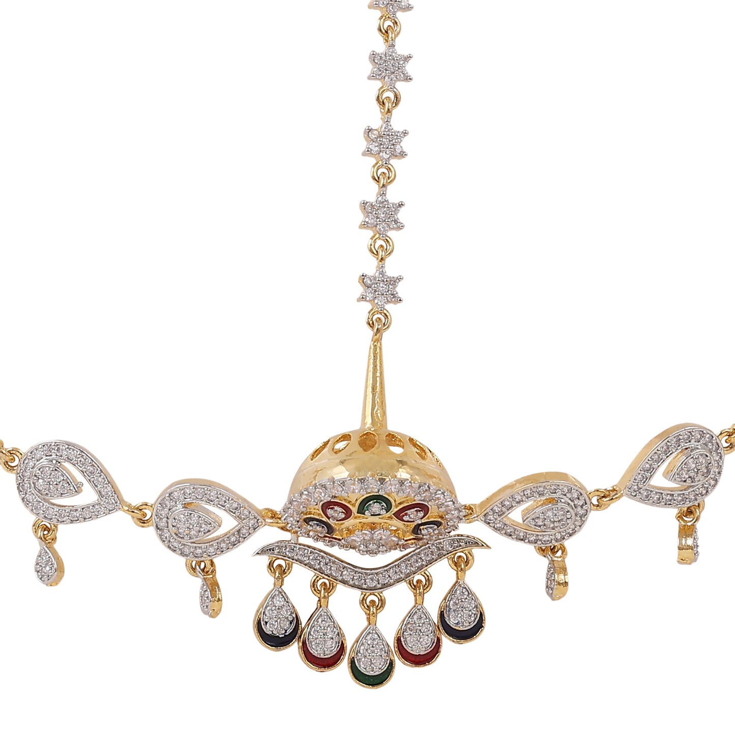 Opal Touch - AD Minakari Borla (Matha Patti) - Intricate Headpiece | Opal Touch - Matha Patti