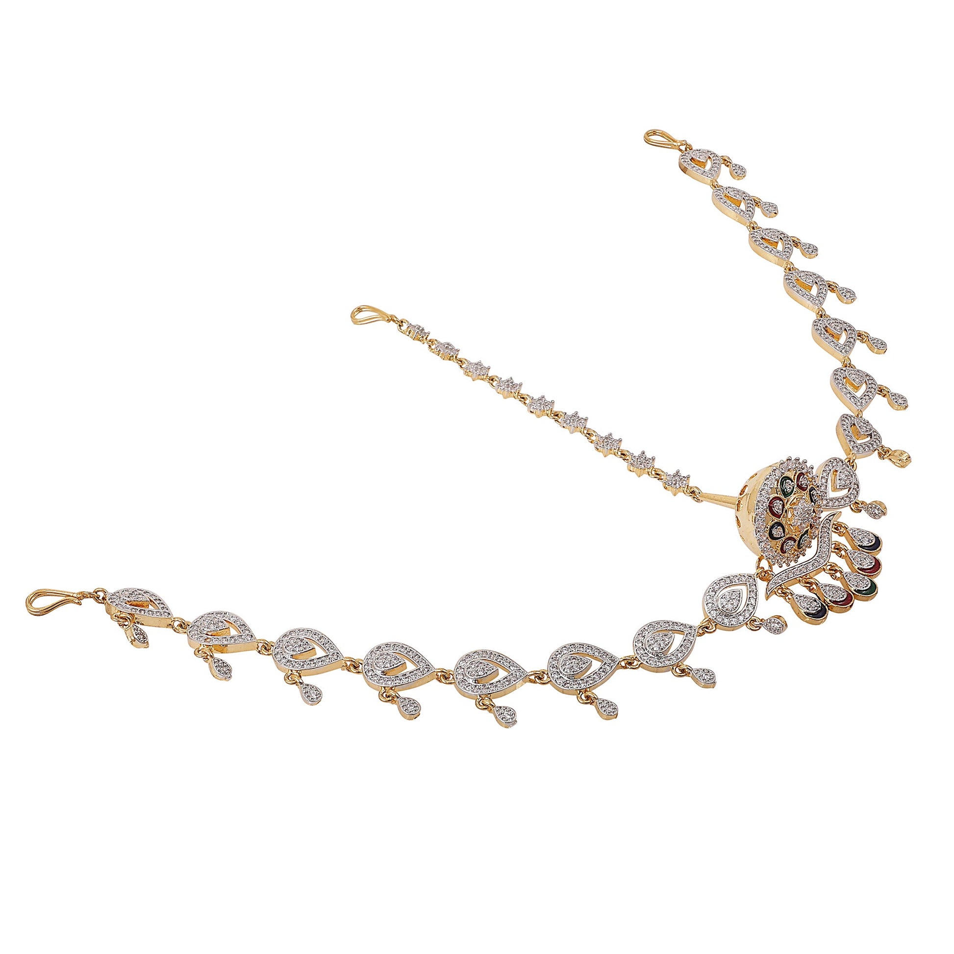 Opal Touch - AD Minakari Borla (Matha Patti) - Intricate Headpiece | Opal Touch - Matha Patti