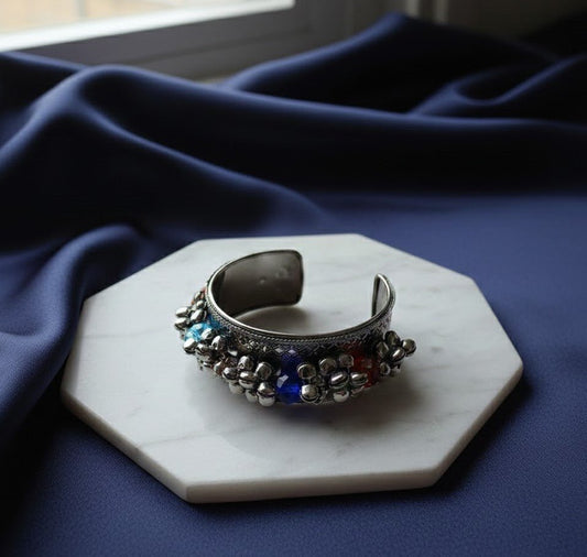 Adjustable Black Multicolor Bracelete - Opal Touch