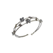 Opal Touch - Adjustable Rhodium Leaf Bracelete - Bracelet
