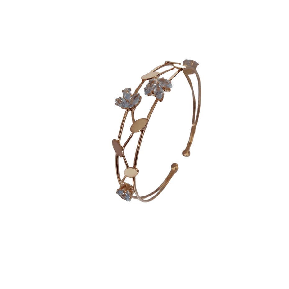 Opal Touch - Adjustable Rose Leaf Bracelete - Bracelet