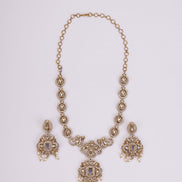 Necklace - Adorable Enchanted Mehendi Plated Necklcace Set - Opal Touch