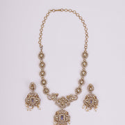 Necklace - Adorable Enchanted Mehendi Plated Necklcace Set - Opal Touch