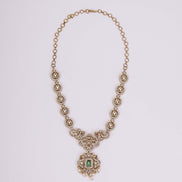 Necklace - Adorable Enchanted Mehendi Plated Necklcace Set - Opal Touch