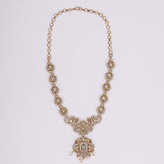 Necklace - Adorable Enchanted Mehendi Plated Necklcace Set - Opal Touch