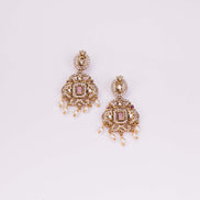 Necklace - Adorable Enchanted Mehendi Plated Necklcace Set - Opal Touch