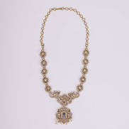 Necklace - Adorable Enchanted Mehendi Plated Necklcace Set - Opal Touch