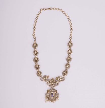 Necklace - Adorable Enchanted Mehendi Plated Necklcace Set - Opal Touch