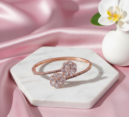 Allure White Rose Gold Bracelet - Opal Touch