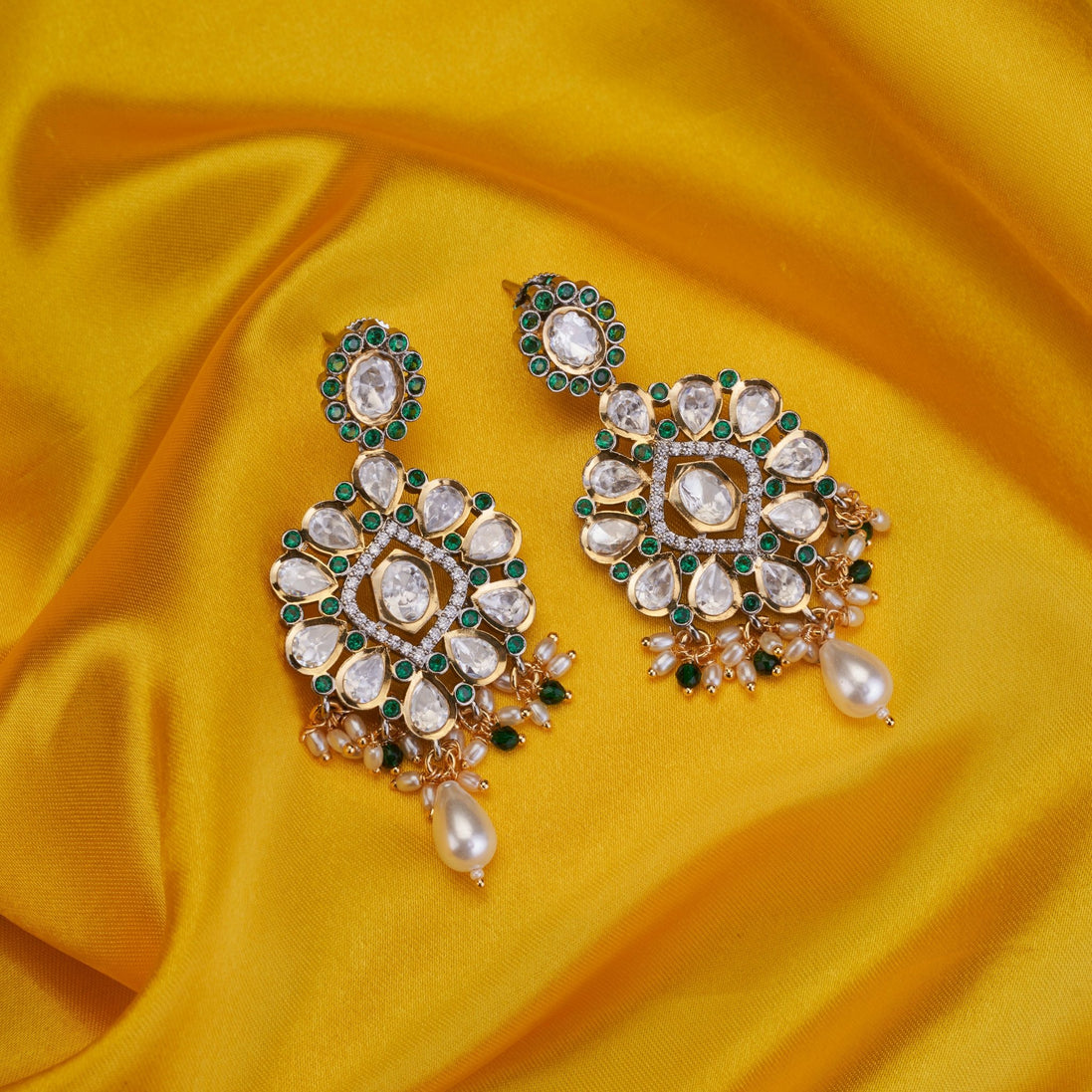 Earrings - Alluring Floral Cascade Earrings - Opal Touch
