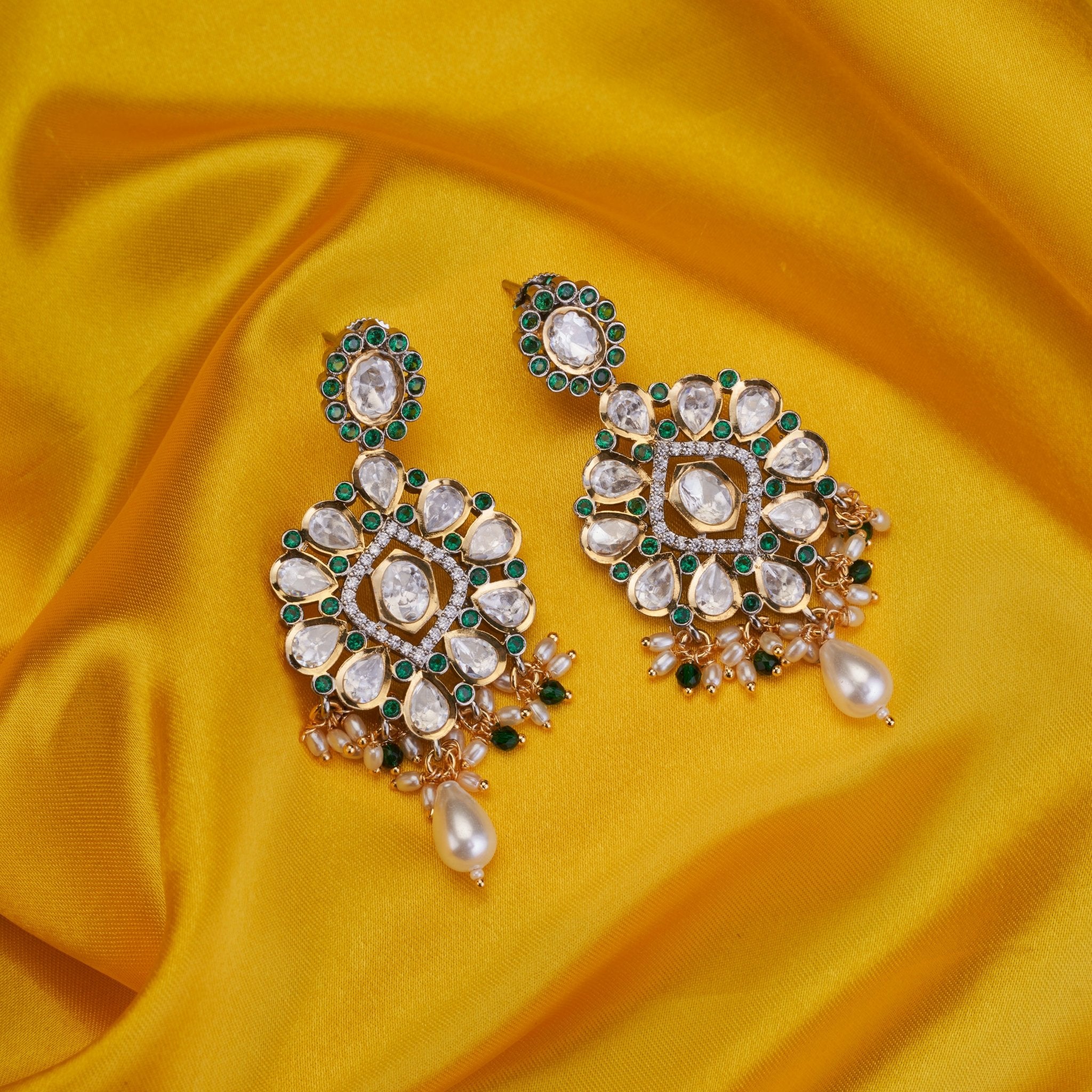 Earrings - Alluring Floral Cascade Earrings - Opal Touch