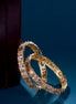 Alluring Party Wear Gold Bangles (Pack of 2) Golden - Opal Touch
