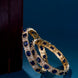 Alluring Party Wear Gold Bangles (Pack of 2) - Opal Touch