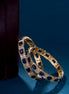 Alluring Party Wear Gold Bangles (Pack of 2) - Opal Touch