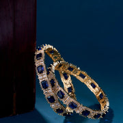 Alluring Party Wear Gold Bangles (Pack of 2) - Opal Touch