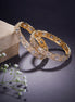 Bangles - Alluring Party Wear Gold Bangles (Pack of 2) White - Opal Touch