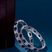 Opal Touch - Alluring Party Wear Rhodium Bangles (Pack of 2) - Bangles