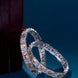 Opal Touch - Alluring Party Wear Rhodium Bangles (Pack of 2) - Bangles