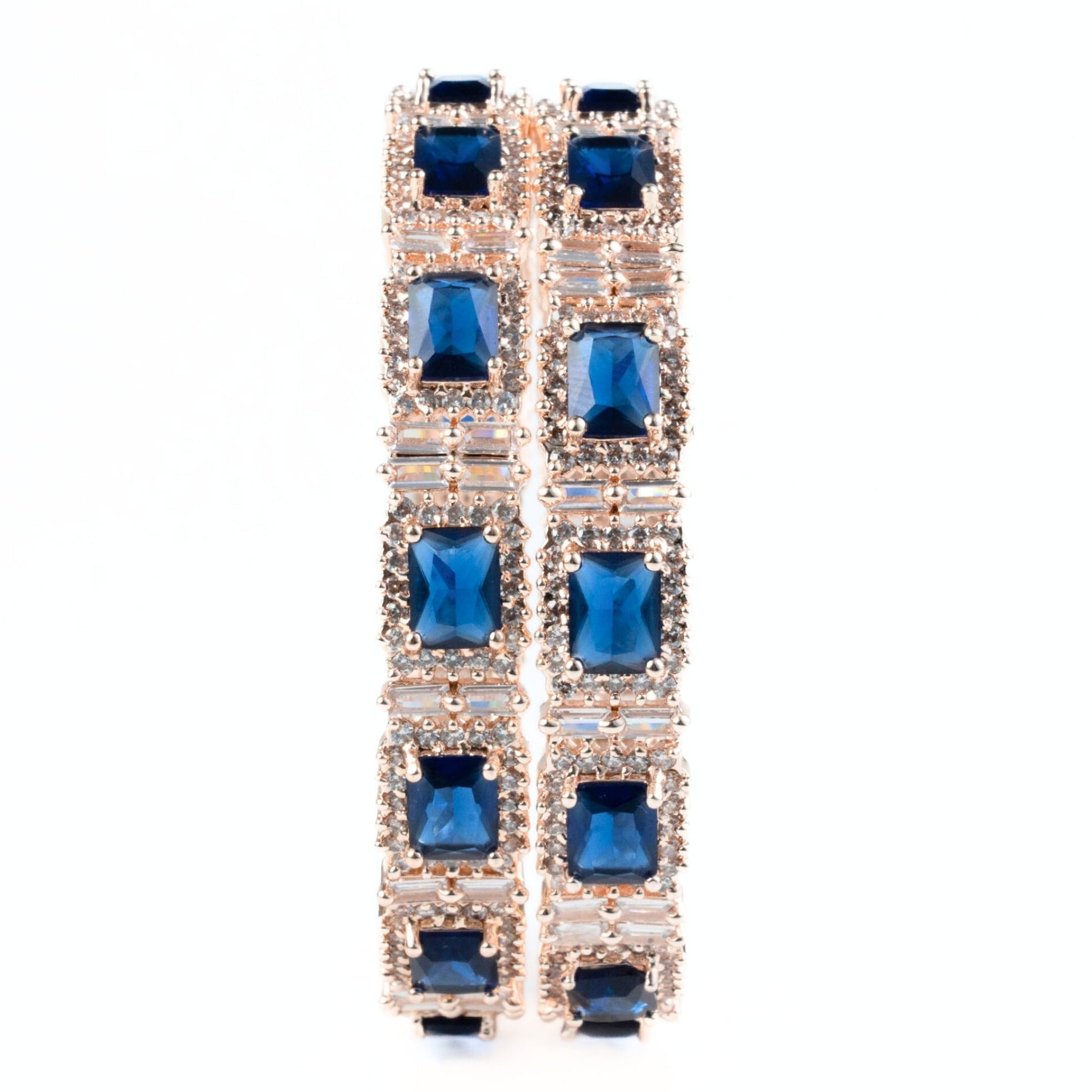 Alluring Party Wear Rose Gold Bangles (Pack of 2) - Opal Touch