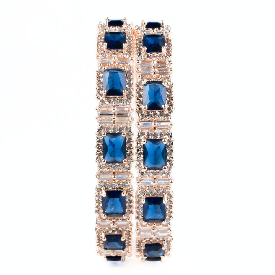 Alluring Party Wear Rose Gold Bangles (Pack of 2) - Opal Touch