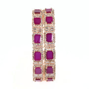 Alluring Party Wear Rose Gold Bangles (Pack of 2) - Opal Touch