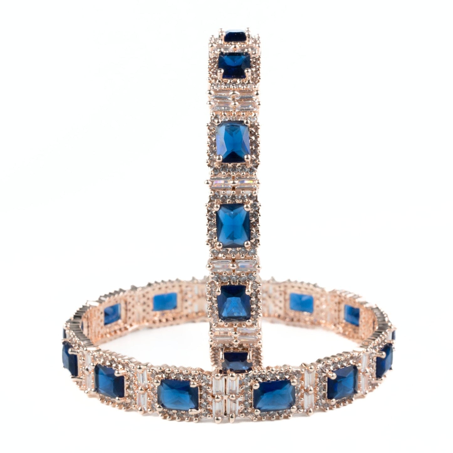 Alluring Party Wear Rose Gold Bangles (Pack of 2) - Opal Touch