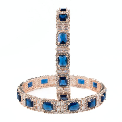 Alluring Party Wear Rose Gold Bangles (Pack of 2) - Opal Touch