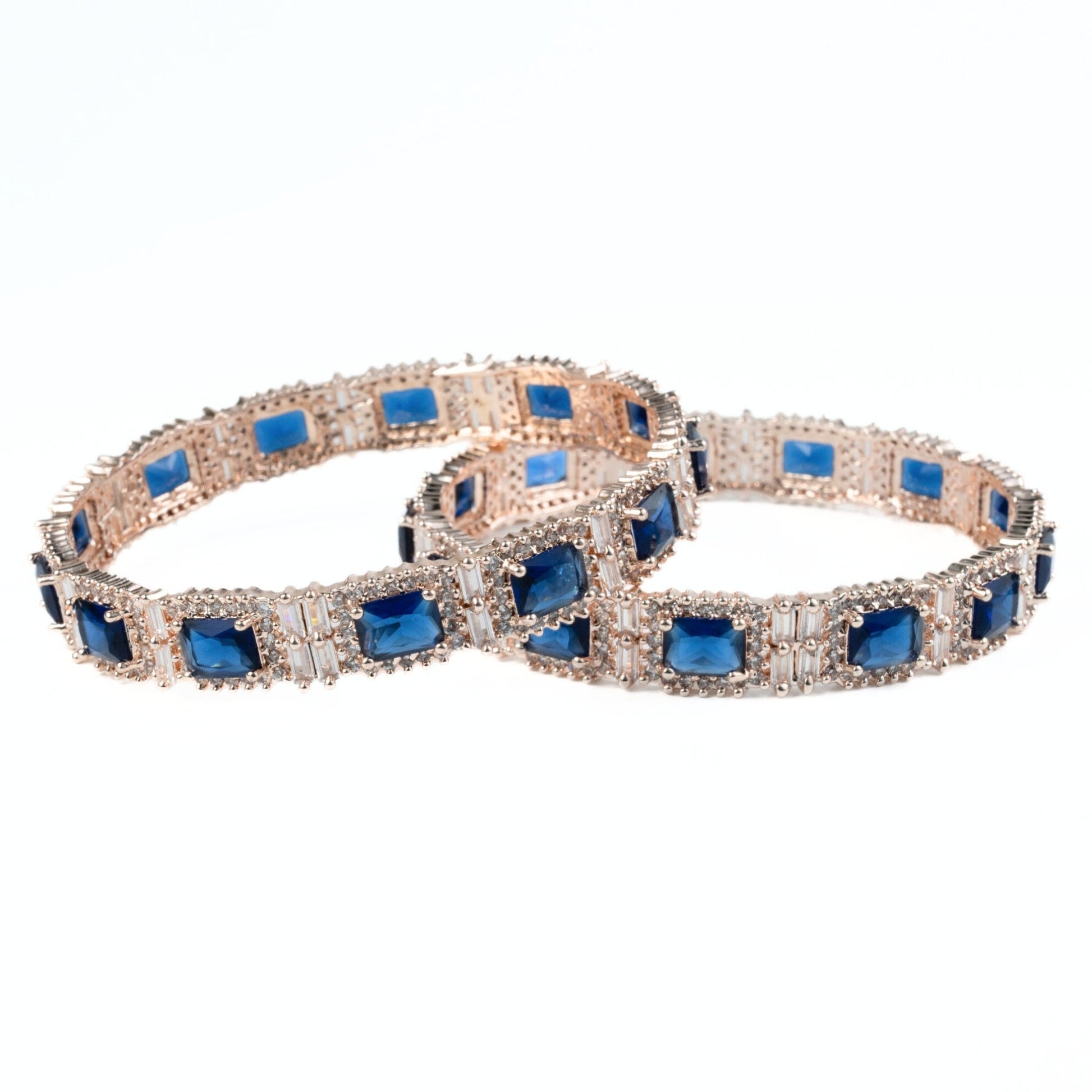 Alluring Party Wear Rose Gold Bangles (Pack of 2) - Opal Touch