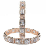 Alluring Party Wear Rose Gold Bangles (Pack of 2) - Opal Touch