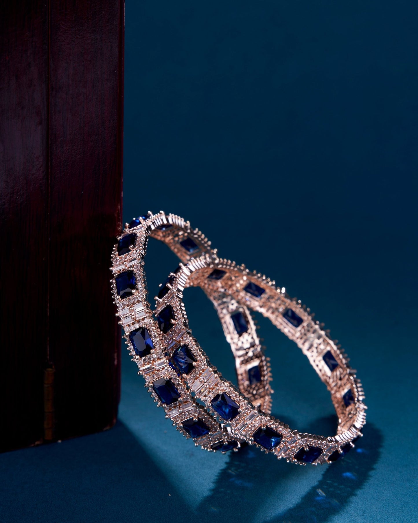 Opal Touch - Alluring Party Wear Rose Gold Bangles (Pack of 2) - Bangles