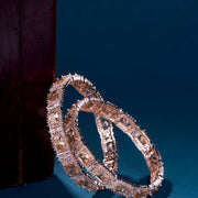 Opal Touch - Alluring Party Wear Rose Gold Bangles (Pack of 2) - Bangles