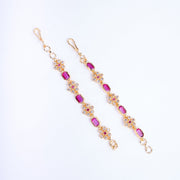 Opal Touch - Alluring Red-White Ear Chain - Ear chain (Matil)