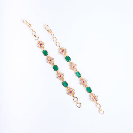 Opal Touch - Alluring Red-White Ear Chain - Ear chain (Matil)