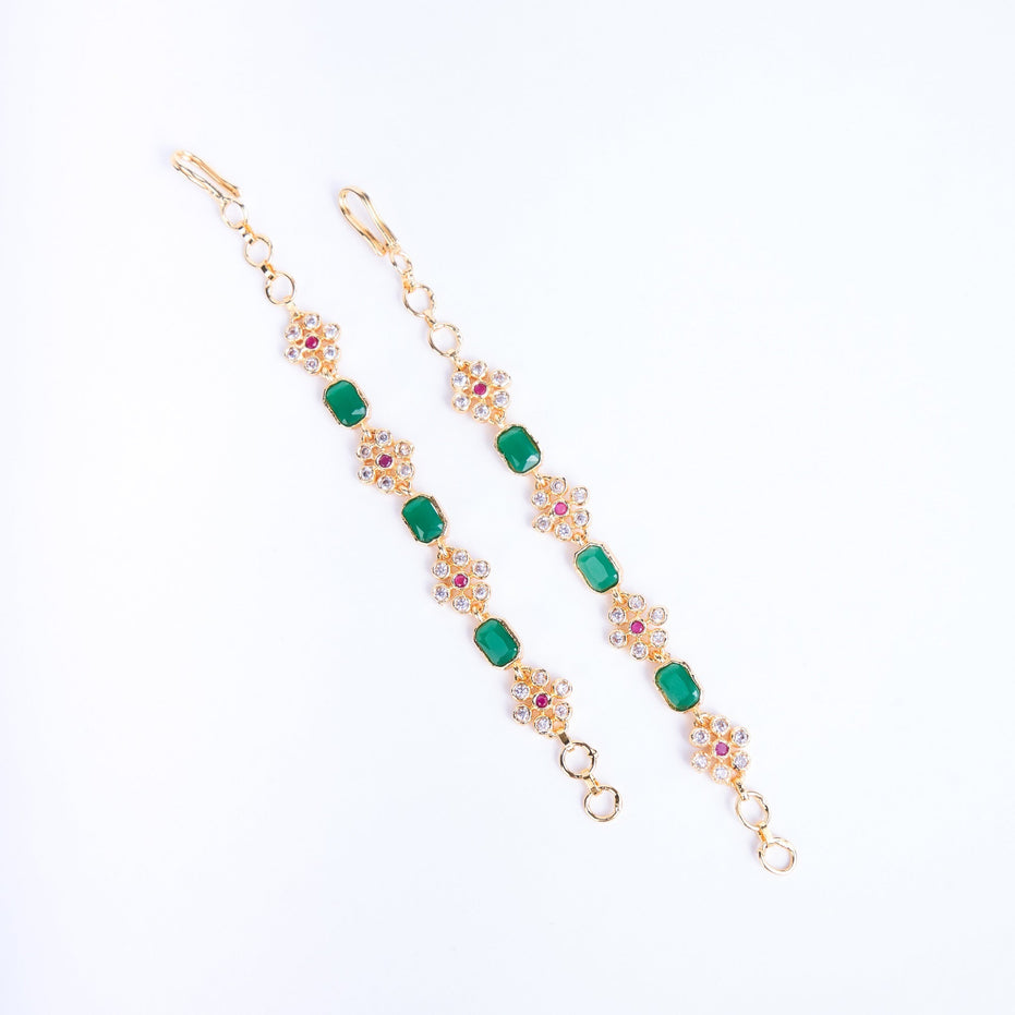 Opal Touch - Alluring Red-White Ear Chain - Ear chain (Matil)