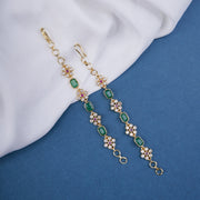 Opal Touch - Alluring Red-White Ear Chain - Ear chain (Matil)