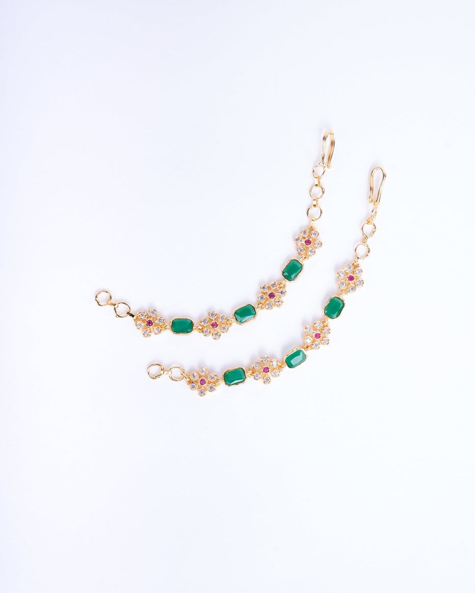 Opal Touch - Alluring Red-White Ear Chain - Ear chain (Matil)