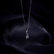 Opal Touch - Alphabet A Rhodium Locket with 18 Inch Chain | Opal Touch - Locket Set