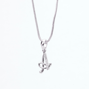 Opal Touch - Alphabet A Rhodium Locket with 18 Inch Chain | Opal Touch - Locket Set