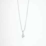 Opal Touch - Alphabet A Rhodium Locket with 18 Inch Chain | Opal Touch - Locket Set