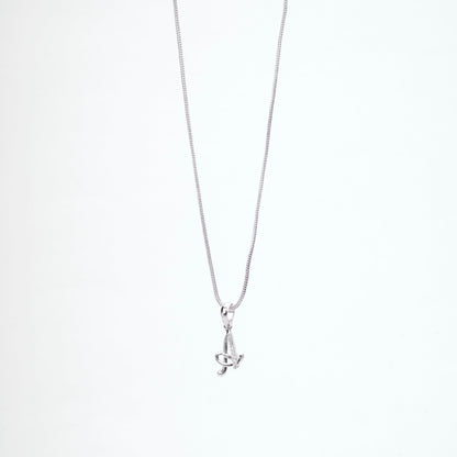 Opal Touch - Alphabet A Rhodium Locket with 18 Inch Chain | Opal Touch - Locket Set