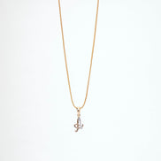 Opal Touch - Alphabet A Two Tone Locket with Chain (18