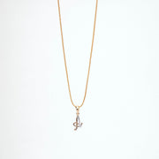 Opal Touch - Alphabet A Two Tone Locket with Chain (18") - Locket Set