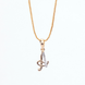 Opal Touch - Alphabet A Two Tone Locket with Chain (18