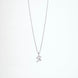 Opal Touch - Alphabet K Rhodium Locket with Chain (18