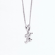 Opal Touch - Alphabet K Rhodium Locket with Chain (18