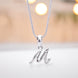 Opal Touch - Alphabet M Rhodium Locket with Chain (18