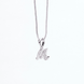 Opal Touch - Alphabet M Rhodium Locket with Chain (18